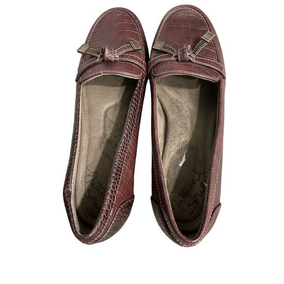 Naturalizer Burgundy Brown Leather Tasseled Loafers Old Money Comfort Sz. 8 - Picture 1 of 6